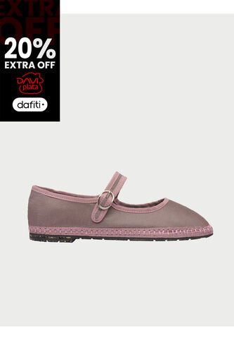 Zapatos Mary Jane Velvet Sula SULA-41 Beige Flabelus