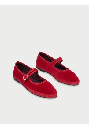 Zapatos Mary Jane Velvet Mellark MELLARK-36 Rojo