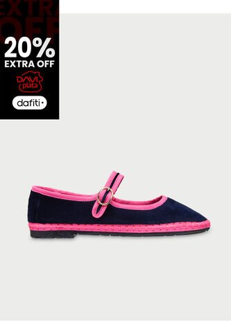 Zapatos Mary Jane Velvet Biddy BIDDY-41 Azul Flabelus