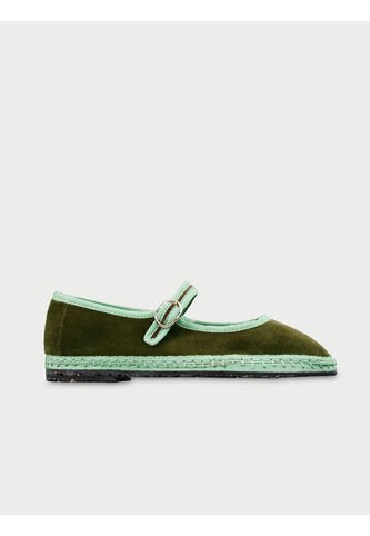 Baleta Mary Jane Velvet Vera VERA-36 Verde Flabelus