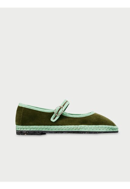 Baleta Mary Jane Velvet Vera VERA-36 Verde