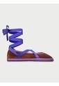 Zapatos Lazos Velvet Brown EICHIRO VR BROWN-36 Marron de Flabelus