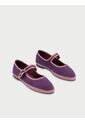 Baleta Mary Jane Linen Aeneas AENEAS-41 Morado de Flabelus