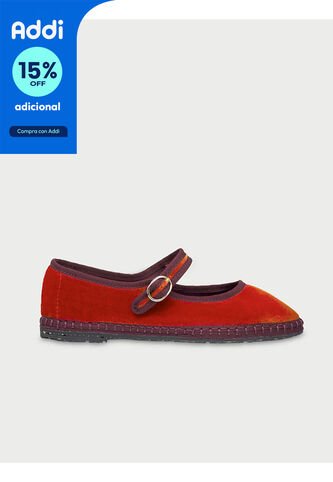 Baleta Mary Jane Margaret MARGARET-39 Rojo Flabelus