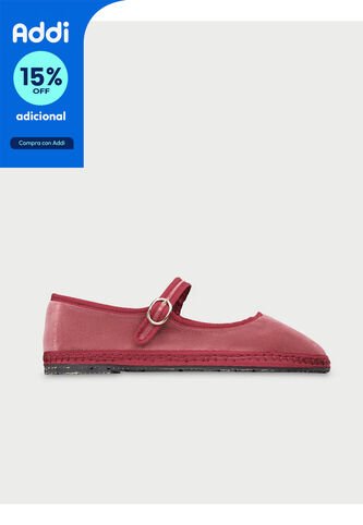 Zapatos Mary Jane Velvet Theresa THERESA-41 Rosado Flabelus