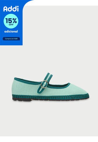 Zapatos Mary Jane Linen Boromir BOROMIR-38 Azul Flabelus