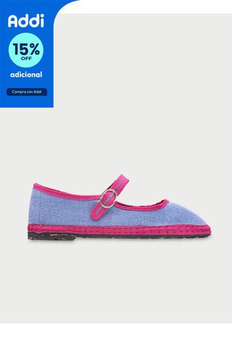 Zapatos Mary Jane Linen Fiorenza FIORENZA-41 Azul Flabelus
