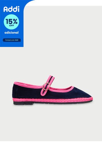 Zapatos Mary Jane Velvet Biddy BIDDY-41 Azul Flabelus