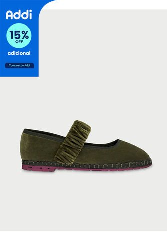 Zapatos Mafalda Velvet Olive MAFALDA OLIVE-36 Verde Flabelus