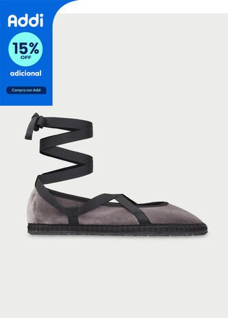 Zapatos Lazos Velvet Grey EICHIRO VR GREY-39 Gris Flabelus