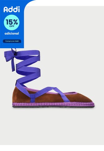 Zapatos Lazos Velvet Brown EICHIRO VR BROWN-36 Marron Flabelus