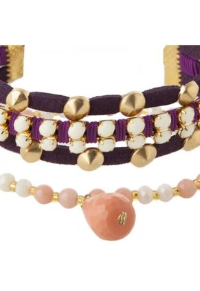 Set Pulsera y Aretes Floripondia Morado-Violeta