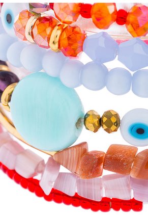 Set Pulsera y Aretes Multicolor Floripondia