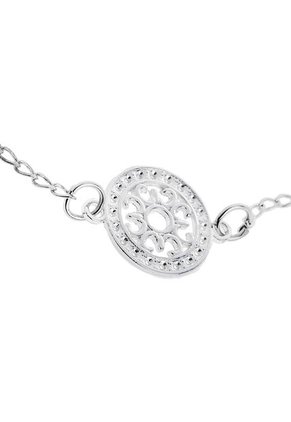 Set Tobilleras y Aretes Plateado-Azul Floripondia