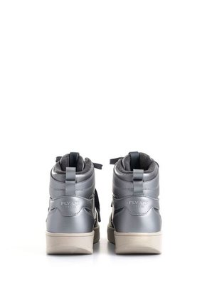 Tenis Fly Up Off En Textil Y Cuero Para Mujer High Top Tenis Fly Up Off En Textil Y Cuero Para Mujer High Top Plata 40 FLYUP