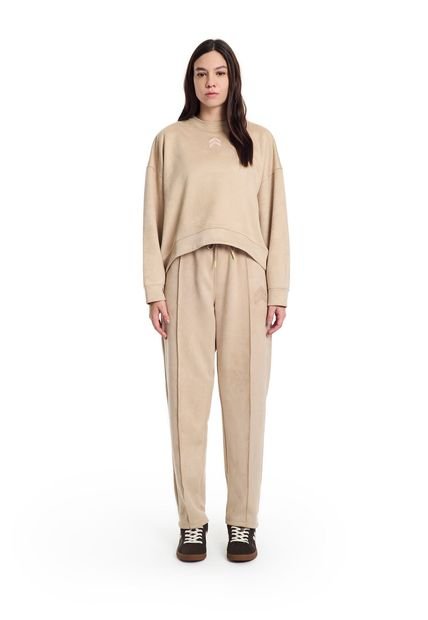 Buzo Slide Crew Oversized En Tejido De Punto Para Mujer Cropped Buzo Slide Crew Oversized En Tejido De Punto Para Mujer Cropped Crema L FLYUP