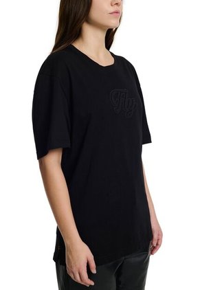 Camiseta Regular Voyage Unisex Semi Ajustada Camiseta Regular Voyage Unisex Semi Ajustada Negro M FLYUP
