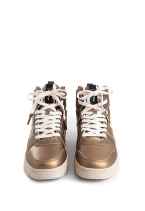 Tenis Fly Up Off En Textil Y Cuero Para Mujer High Top Tenis Fly Up Off En Textil Y Cuero Para Mujer High Top Dorado 35 FLYUP