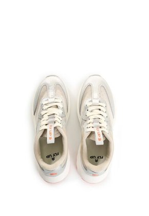 Tenis De Cuero Y Malla Para Mujer Fibermesh Fly Up Tenis De Cuero Y Malla Para Mujer Fibermesh Fly Up Blanco 40 FLY UP