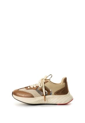 Tenis De Cuero Y Malla Para Mujer Fibermesh Fly Up Tenis De Cuero Y Malla Para Mujer Fibermesh Fly Up Bronce 40 FLY UP