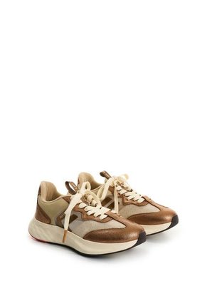 Tenis De Cuero Y Malla Para Mujer Fibermesh Fly Up Tenis De Cuero Y Malla Para Mujer Fibermesh Fly Up Bronce 40 FLY UP