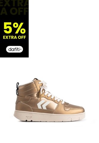 Tenis Fly Up Off En Textil Y Cuero Para Mujer High Top Tenis Fly Up Off En Textil Y Cuero Para Mujer High Top Dorado 36 FLY UP FLY UP
