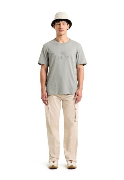 Camiseta Regular Star Unisex Fly Up Camiseta Regular Star Unisex Fly Up Gris XL FLYUP