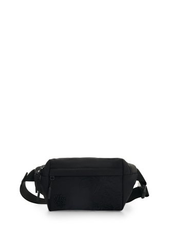 Riñonera En Lona Para Mujer Wave Floral Riñonera En Lona Para Mujer Wave Floral Negro FLY UP FLY UP