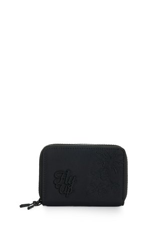 Billetera En Lona Para Mujer Rush Floral Billetera En Lona Para Mujer Rush Floral Negro FLY UP FLY UP