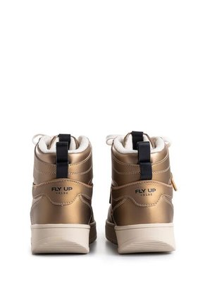 Tenis Fly Up Off En Textil Y Cuero Para Mujer High Top Tenis Fly Up Off En Textil Y Cuero Para Mujer High Top Dorado 34 FLYUP