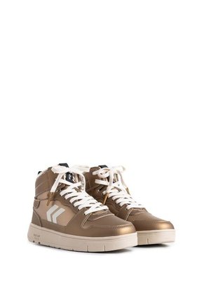 Tenis Fly Up Off En Textil Y Cuero Para Mujer High Top Tenis Fly Up Off En Textil Y Cuero Para Mujer High Top Dorado 34 FLYUP