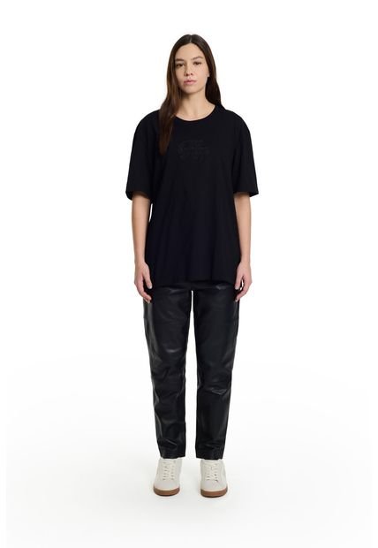 Camiseta Regular Voyage Unisex Semi Ajustada Camiseta Regular Voyage Unisex Semi Ajustada Negro XS FLYUP