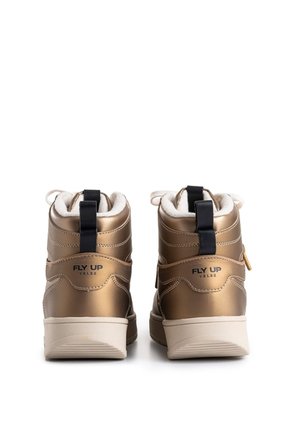 Tenis Fly Up Off En Textil Y Cuero Para Mujer High Top Tenis Fly Up Off En Textil Y Cuero Para Mujer High Top Dorado 37 FLY UP