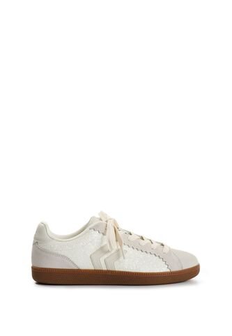Tenis Sparkle De Cuero Para Mujer Fly Up Tenis Sparkle De Cuero Para Mujer Fly Up Crema 35 FLYUP FLYUP