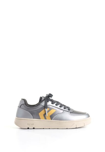 Tenis Fly Up Surfer En Textil Y Cuero Para Mujer Low Top Tenis Fly Up Surfer En Textil Y Cuero Para Mujer Low Top Plata 38 FLYUP