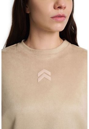 Buzo Slide Crew Oversized En Tejido De Punto Para Mujer Cropped Buzo Slide Crew Oversized En Tejido De Punto Para Mujer Cropped Crema XL FLYUP