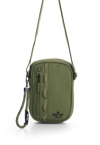 Bandolera De Lona Check Para Hombre Fly Up Bandolera De Lona Check Para Hombre Fly Up Verde Oliva FLY UP FLY UP
