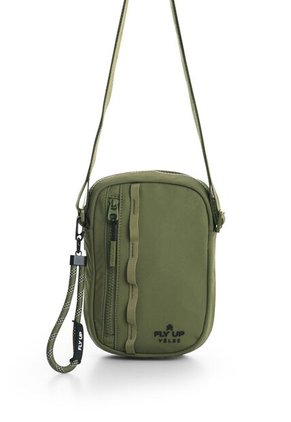 Bandolera De Lona Check Para Hombre Fly Up Bandolera De Lona Check Para Hombre Fly Up Verde Oliva FLY UP