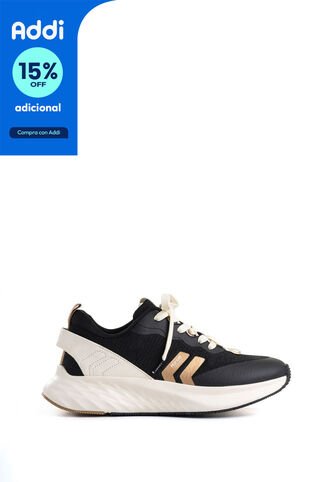 Tenis Fly Up Spirited En Textil Y Cuero Para Mujer Silueta Liviana Tenis Fly Up Spirited En Textil Y Cuero Para Mujer Silueta Liviana Negro 37 FLYUP FLYUP