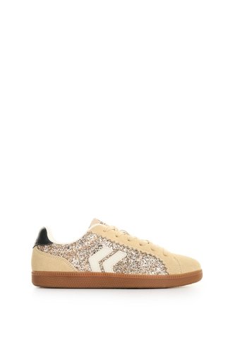 Tenis Sparkle De Cuero Para Mujer Fly Up Tenis Sparkle De Cuero Para Mujer Fly Up Beige 35 FLY UP FLY UP