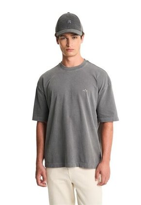 Camiseta Manga Corta Oversized Unisex Hazel Camiseta Manga Corta Oversized Unisex Hazel Gris XL FLYUP