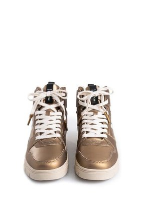 Tenis Fly Up Off En Textil Y Cuero Para Mujer High Top Tenis Fly Up Off En Textil Y Cuero Para Mujer High Top Dorado 34 FLYUP