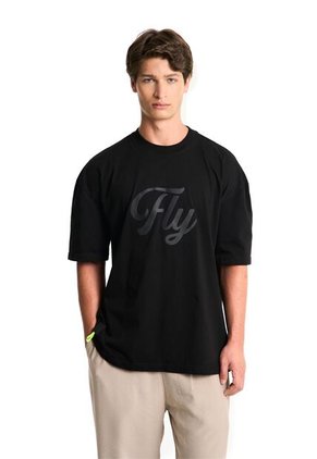 Camiseta Manga Corta Oversized Stellar Fly Up Camiseta Manga Corta Oversized Stellar Fly Up Negro L FLYUP