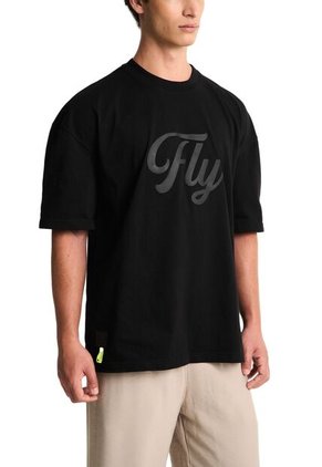 Camiseta Manga Corta Oversized Stellar Fly Up Camiseta Manga Corta Oversized Stellar Fly Up Negro L FLYUP