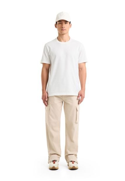 Camiseta Regular Ocaso Unisex Fly Up Camiseta Regular Ocaso Unisex Fly Up Crema XS FLYUP