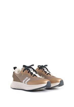 Tenis Fly Up Spirited En Textil Y Cuero Para Mujer Silueta Liviana Tenis Fly Up Spirited En Textil Y Cuero Para Mujer Silueta Liviana Dorado 38 FLYUP