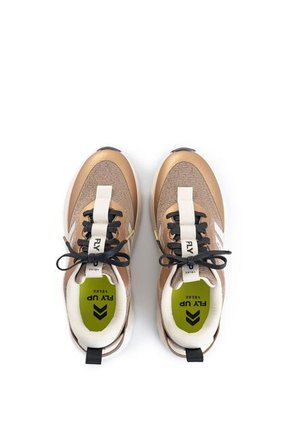 Tenis Fly Up Spirited En Textil Y Cuero Para Mujer Silueta Liviana Tenis Fly Up Spirited En Textil Y Cuero Para Mujer Silueta Liviana Dorado 38 FLYUP