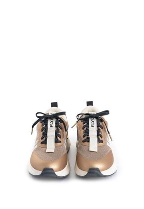 Tenis Fly Up Spirited En Textil Y Cuero Para Mujer Silueta Liviana Tenis Fly Up Spirited En Textil Y Cuero Para Mujer Silueta Liviana Dorado 38 FLYUP
