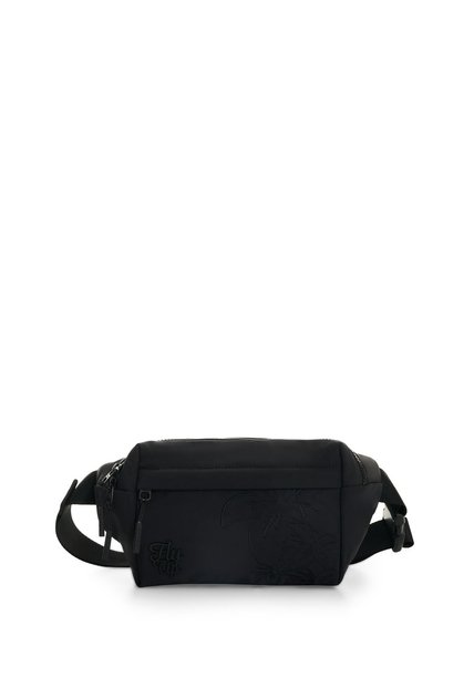 Riñonera En Lona Para Mujer Wave Floral Riñonera En Lona Para Mujer Wave Floral Negro FLY UP
