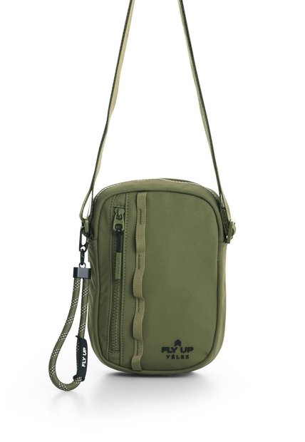 Bandolera De Lona Check Para Hombre Fly Up Bandolera De Lona Check Para Hombre Fly Up Verde Oliva FLY UP